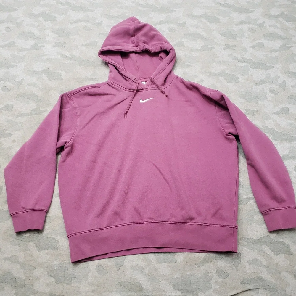 Nike Sweatshirt Womens Small Purple Pullover Hoodie Center Swoosh Outdoors